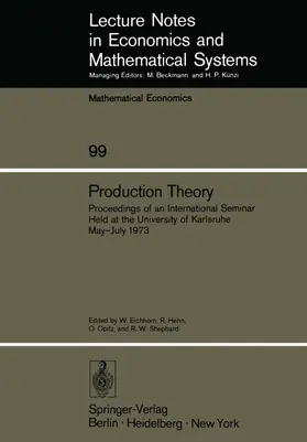 Eichhorn / Shephard / Henn | Production Theory | Buch | 978-3-540-06890-7 | sack.de