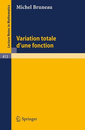 Bruneau |  Variation Totale d'une Fonction | Buch |  Sack Fachmedien