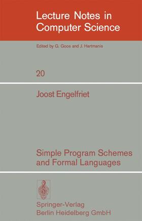 Engelfriet |  Simple Program Schemes and Formal Languages | Buch |  Sack Fachmedien