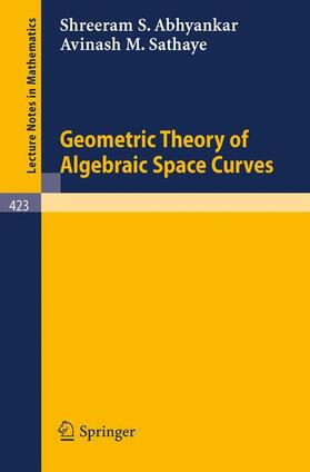 Sathaye / Abhyankar |  Geometric Theory of Algebraic Space Curves | Buch |  Sack Fachmedien