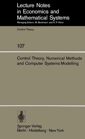 Lions / Bensoussan |  Control Theory, Numerical Methods and Computer Systems Modelling | Buch |  Sack Fachmedien