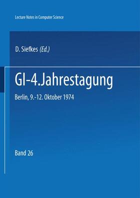 Siefkes |  GI - 4. Jahrestagung | Buch |  Sack Fachmedien