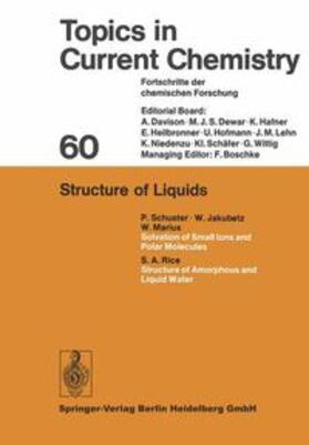 Houk / Hunter / Krische |  Structure of Liquids | Buch |  Sack Fachmedien