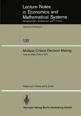 Zionts / Thiriez |  Multiple Criteria Decision Making | Buch |  Sack Fachmedien