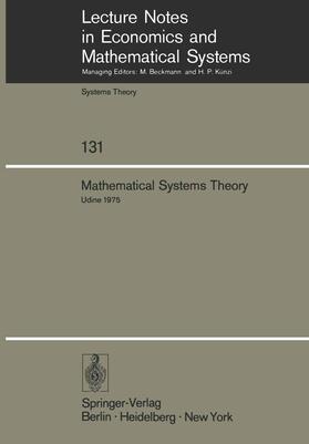 Mitter / Marchesini |  Mathematical Systems Theory | Buch |  Sack Fachmedien
