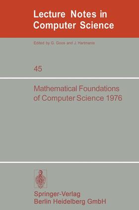 Mazurkiewicz |  Mathematical Foundations of Computer Science 1976 | Buch |  Sack Fachmedien