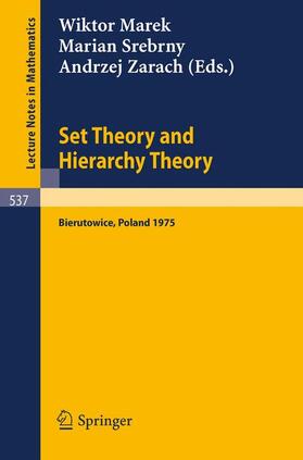 Marek / Zarach / Srebrny |  Set Theory and Hierarchy Theory | Buch |  Sack Fachmedien