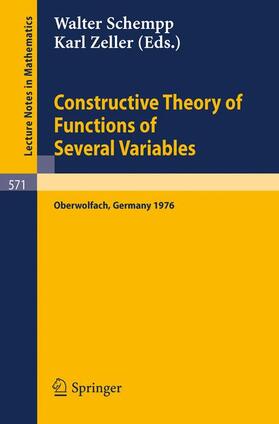 Zeller / Schempp |  Constructive Theory of Functions of Several Variables | Buch |  Sack Fachmedien