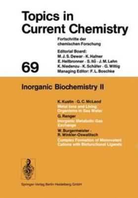 Houk / Hunter / Krische |  Inorganic Biochemistry II | Buch |  Sack Fachmedien