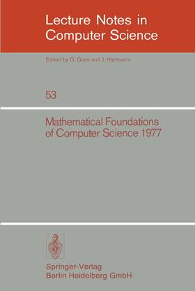 Gruska |  Mathematical Foundations of Computer Science 1977 | Buch |  Sack Fachmedien