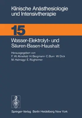 Ahnefeld |  Wasser-Elektrolyt- und Säuren-Basen-Haushalt | Buch |  Sack Fachmedien