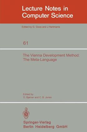 Jones / Bjorner |  The Vienna Development Method: The Meta-Language | Buch |  Sack Fachmedien