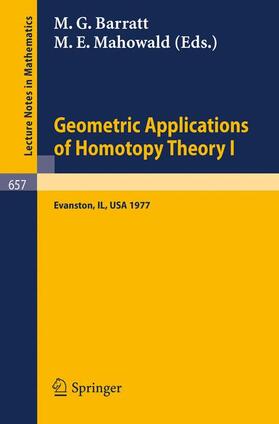 Mahowald / Barratt |  Geometric Applications of Homotopy Theory I | Buch |  Sack Fachmedien