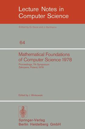 Winkowski |  Mathematical Foundations of Computer Science 1978 | Buch |  Sack Fachmedien