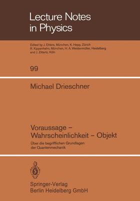 Drieschner |  Voraussage ¿ Wahrscheinlichkeit ¿ Objekt | Buch |  Sack Fachmedien