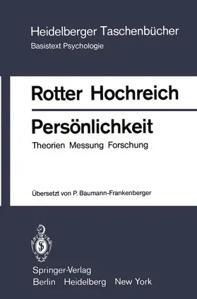 Rotter / Hochreich |  Persönlichkeit | Buch |  Sack Fachmedien