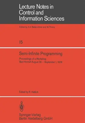 Hettich |  Semi-Infinite Programming | Buch |  Sack Fachmedien