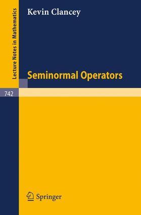 Clancey |  Seminormal Operators | Buch |  Sack Fachmedien
