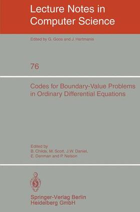 Childs / Scott / Nelson |  Codes for Boundary-Value Problems in Ordinary Differential Equations | Buch |  Sack Fachmedien