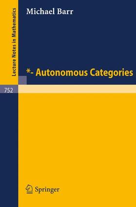 Barr |  *- Autonomous Categories | Buch |  Sack Fachmedien