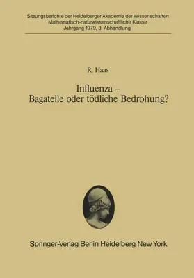 Haas |  Influenza ¿ Bagatelle oder tödliche Bedrohung? | Buch |  Sack Fachmedien