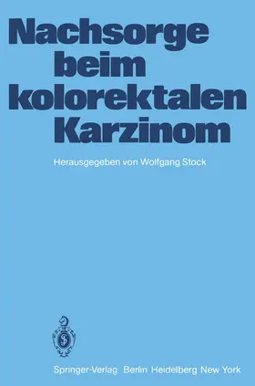 Stock |  Nachsorge beim kolorektalen Karzinom | Buch |  Sack Fachmedien