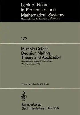 Gal / Fandel |  Multiple Criteria Decision Making Theory and Application | Buch |  Sack Fachmedien