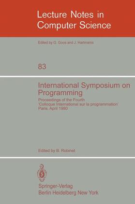 Robinet |  International Symposium on Programming | Buch |  Sack Fachmedien