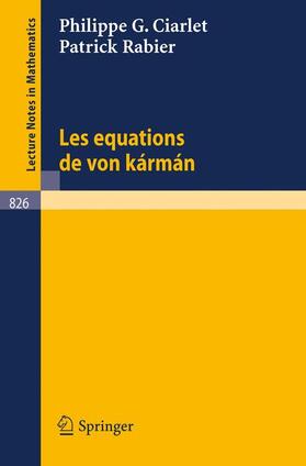 Rabier / Ciarlet |  Les Equations de von Karman | Buch |  Sack Fachmedien