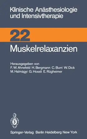 Ahnefeld |  Muskelrelaxanzien | Buch |  Sack Fachmedien