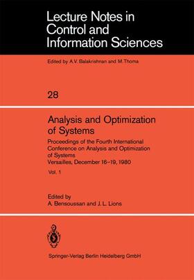 Lions / Bensoussan |  Analysis and Optimization of Systems | Buch |  Sack Fachmedien