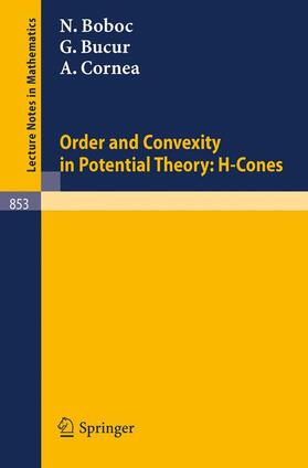 Boboc / Cornea / Bucur |  Order and Convexity in Potential Theory | Buch |  Sack Fachmedien