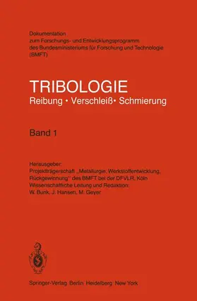  Tribologie Reibung · Verschleiß · Schmierung | Buch |  Sack Fachmedien