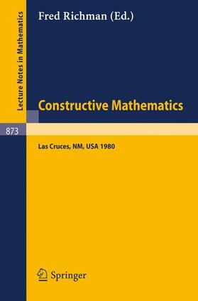 Richman |  Constructive Mathematics | Buch |  Sack Fachmedien