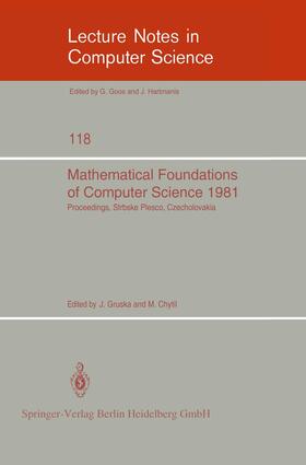 Chytil / Gruska |  Mathematical Foundations of Computer Science 1981 | Buch |  Sack Fachmedien