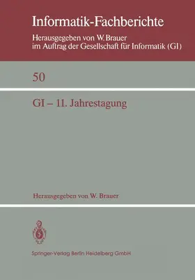 Brauer |  GI ¿ 11. Jahrestagung | Buch |  Sack Fachmedien