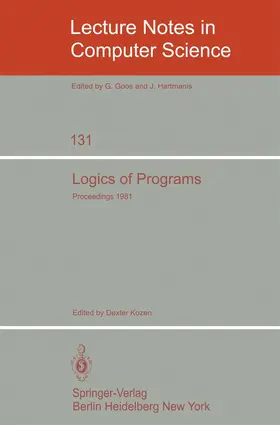 Kozen |  Logics of Programs | Buch |  Sack Fachmedien