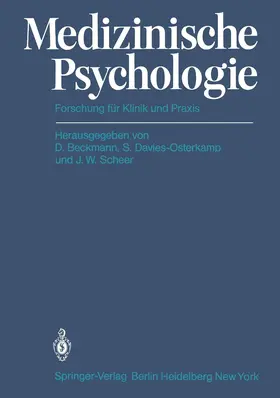 Beckmann / Scheer / Davies-Osterkamp |  Medizinische Psychologie | Buch |  Sack Fachmedien