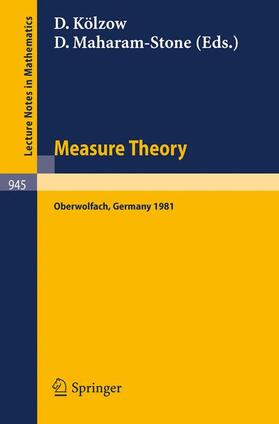 Maharam-Stone / Kölzow |  Measure Theory, Oberwolfach 1981 | Buch |  Sack Fachmedien