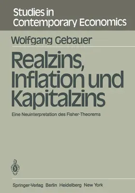 Gebauer |  Realzins, Inflation und Kapitalzins | Buch |  Sack Fachmedien