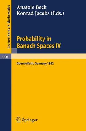 Jacobs / Beck |  Probability in Banach Spaces IV | Buch |  Sack Fachmedien