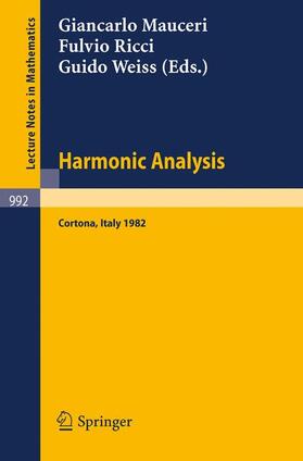 Mauceri / Weiss / Ricci |  Harmonic Analysis | Buch |  Sack Fachmedien