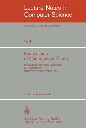 Karpinski |  Foundations of Computation Theory | Buch |  Sack Fachmedien