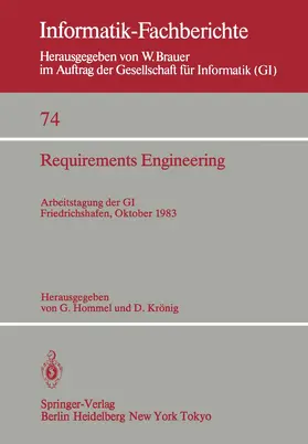 Krönig / Hommel |  Requirements Engineering | Buch |  Sack Fachmedien