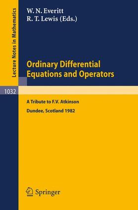 Lewis / Everitt |  Ordinary Differential Equations and Operators | Buch |  Sack Fachmedien
