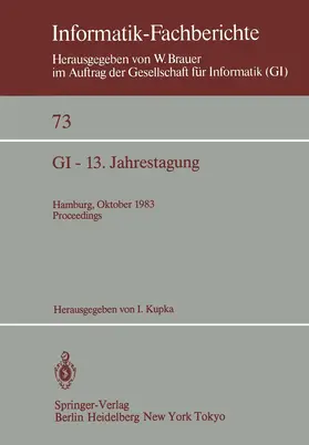 Kupka |  GI ¿ 13. Jahrestagung | Buch |  Sack Fachmedien