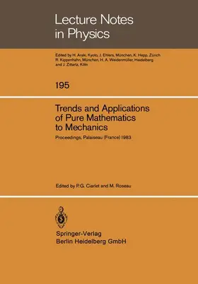 Roseau / Ciarlet |  Trends and Applications of Pure Mathematics to Mechanics | Buch |  Sack Fachmedien