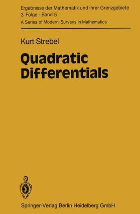 Strebel |  Quadratic Differentials | Buch |  Sack Fachmedien