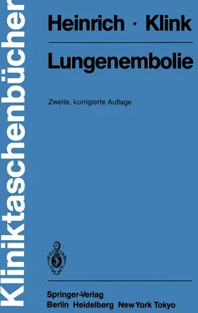 Klink / Heinrich |  Lungenembolie | Buch |  Sack Fachmedien