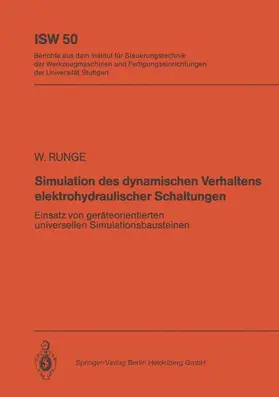 Runge |  Simulation des dynamischen Verhaltens elektrohydraulischer Schaltungen | Buch |  Sack Fachmedien